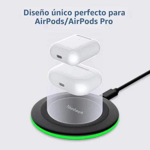 Miniatura 3 de Yootech Cargador inalámbrico, almohadilla de carga inalámbrica de 10 W máx. compatible con iPhone 17/17 Pro/17 Pro Max/Air/16/15/14/13/SE
