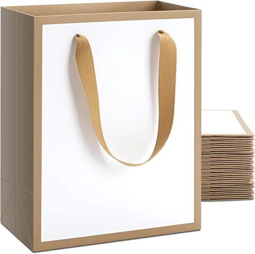 Miniatura 8 de Bolsas de regalo de tamaño mediano, venta al por menor, mercancía Blanco Negro