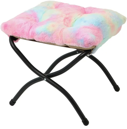Miniatura 21 de Otomana Plegable de 15"(A), Taburete Reposapiés Plegable, Taburete Pequeño Portátil para el Pie para Sofá, Otomana Reposapiés Plegable Colapsible