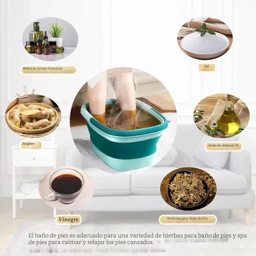 Miniatura 3 de WMHYLYH Masajeador plegable para pies secos y agrietados, bañera de remojo de pies con punto de acupuntura de masaje, lavabo de remojo de pies