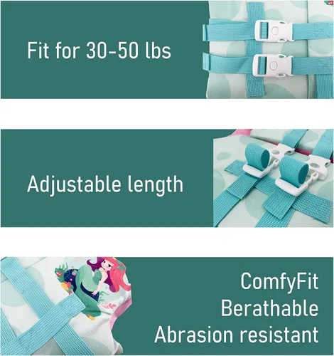 Miniatura 5 de Chaleco de natación Chaqueta de flotación Chaqueta de natación Aprende a nadar Dispositivo 30-50 lbs