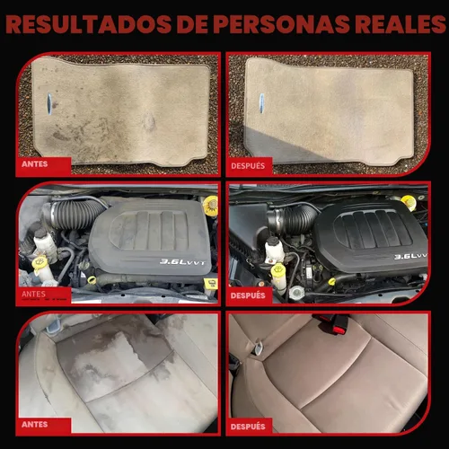 Miniatura 4 de Carfidant Limpiador de interiores de automóvil, removedor de manchas y eliminador de olores, sin acabado de residuos, seguro en cuero, tela