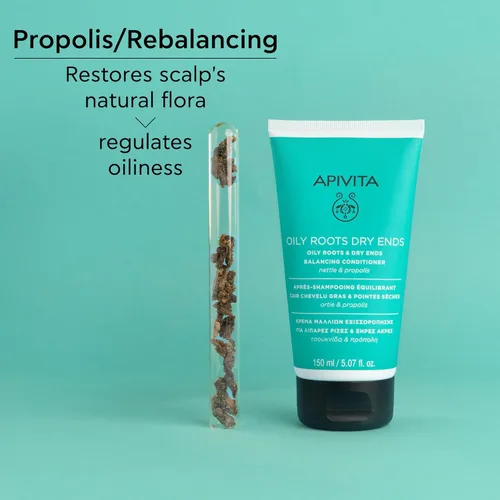 Miniatura 4 de Apivita Oily Roots & Dry Ends Balancing Conditioner Balances, Hydrates & Moisturizes Hair with Nettle & Propolis