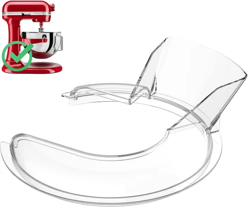 Miniatura 9 de Escudo de vertido para mezclador KitchenAid, protector contra salpicaduras para batidora de pie de ayuda de cocina, funciona con cuencos mezcladores