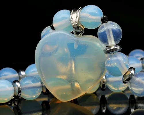 Miniatura 81 de Colgante de corazón de aventurina natural, Collar de cuentas de aventurina genuina, Collar de piedra verde, Collar de piedras preciosas, Cuentas