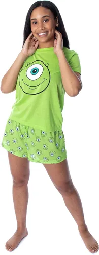 Miniatura 2 de Disney Monsters Inc. Mike Wazowski - Conjunto de pijama de 2 piezas para mujer