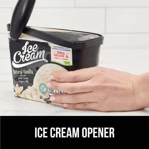 Miniatura 8 de GORILLA GRIP Cuchara para helado resistente sin BPA, mango ergonómico cómodo, cuchara de grado profesional para porciones redondas perfectas