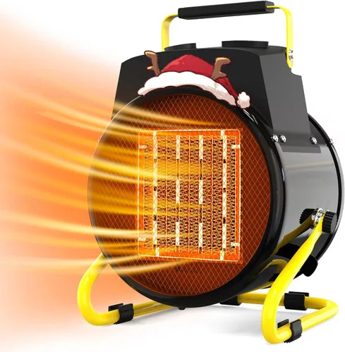 Calentador para exteriores, calentadores eléctricos portátiles de 1500 W para patio con calentamiento rápido 3S y protección contra