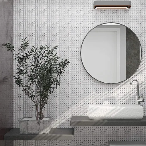 Miniatura 2 de Diflart 10 hojas de azulejos de mosaico de vidrio para despegar y pegar, cuadrado plateado de 3/4 pulgadas, azulejos de espejo de diamante de Pelar