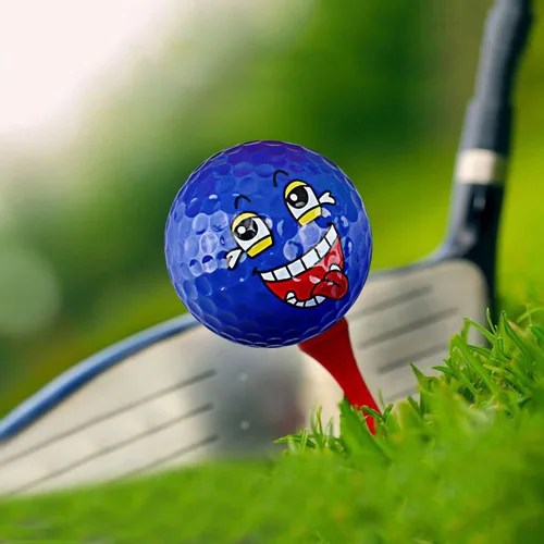 Miniatura 4 de MYKUJA Pelotas de golf divertidas, pelotas de golf de práctica de colores, regalos de golf novedosos para hombres, mujeres y papás, paquete de 6