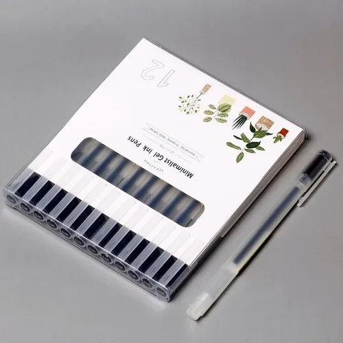 Bolígrafos de gel de 0.38 mm - Punta fina, escritura suave, punta ultrafina, tinta negra, paquete de 12