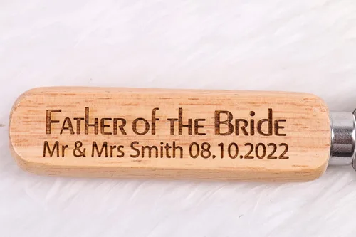 Miniatura 4 de Fiico - Abrebotellas de madera personalizado, regalo de padrino, recuerdo de boda