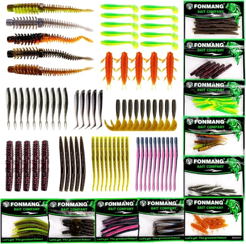 Miniatura 8 de Señuelos de pesca - Caja de aparejos con aparejos incluidos, kit de pesca con VIB, ranas, minnows, cebos suaves, ganchos y accesorios de pesas, kit