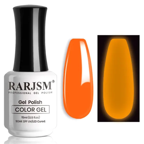 Miniatura 10 de RARJSM Esmalte de uñas de gel que brilla en la oscuridad, color blanco que brilla en la oscuridad, esmalte de uñas de gel luminoso para remojar UV