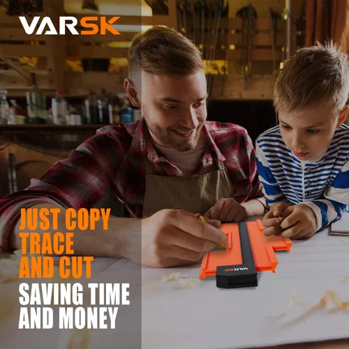 Miniatura 6 de VARSK Herramienta de perfil de medidor de contorno con luz de 5 + 10 pulgadas, herramienta de contorno y forma súper duplicadora, regalos