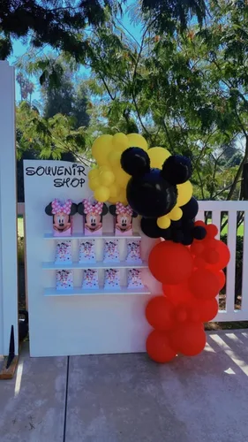 Miniatura 5 de 10 globos de Mylar negros de 24 pulgadas, decoraciones y suministros para fiesta de cumpleaños de ratón