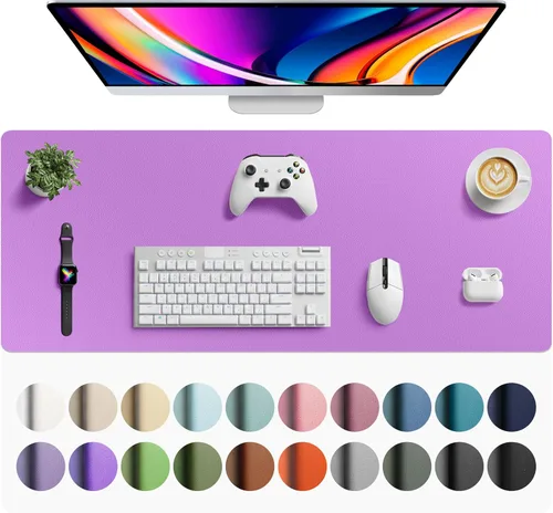 Miniatura 186 de Aothia - Protector de escritorio de cuero sintético, base para mouse, superficie antideslizante e impermeable para escribir y para laptop