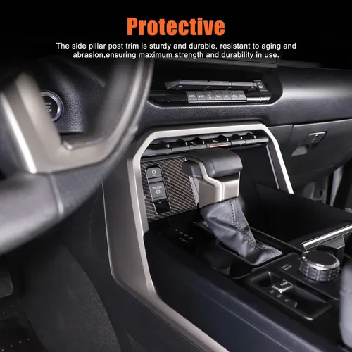 Miniatura 5 de Interruptor de botón de freno de estacionamiento, marco de botón P para Toyota Tundra Sequoia 2022 2023 2024 2025 decoración de freno de mano