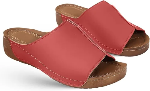 Miniatura 8 de Sandalias ortopédicas para mujer con soporte para el arco, cómodas sandalias ortopédicas de verano con puntera abierta Negro