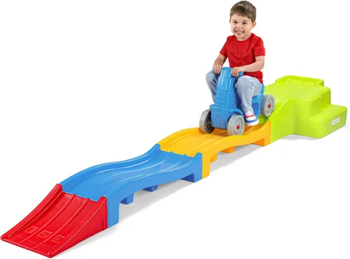 Miniatura 9 de Simplay3 Montaña rusa expandible de lujo con pistas, pista de carreras de descenso para niños en crecimiento, juguete para niños en interiores