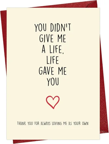 Cheerin Tarjeta de felicitación con sobre, tarjeta del día más dulce para padres, tarjeta de agradecimiento para mamá y papá, tarjeta de
