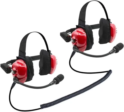 Rugged Radios Par de auriculares NASCAR enlazables detrás de la cabeza para radios de carreras de fanáticos de carreras, comunicaciones electrónicas