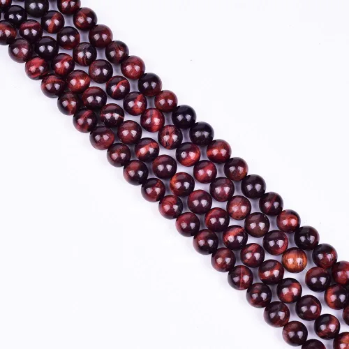 Miniatura 8 de 6mm Cuentas Redondas de Granate para Hacer Joyería DIY, Poder Curativo de Cristal, Piedras Preciosas Sueltas para Hacer Pulseras y Collares, Hilo