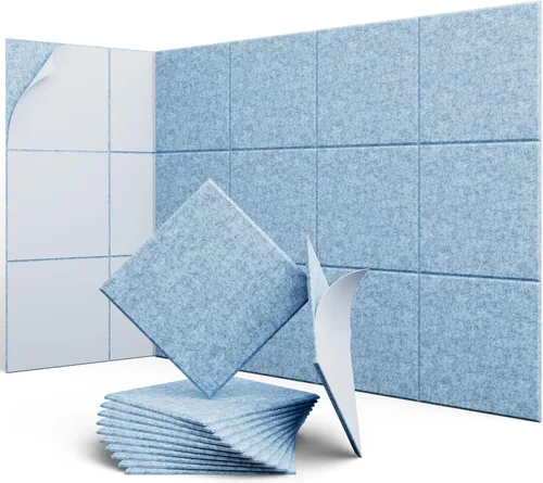 Miniatura 13 de Paneles Acústicos Hexagonales - Paquete de 12 Paneles de Absorción de Sonido de Alta Densidad 12"X10"X0.4" para Reducción Mejorada de Ruido, Diseño