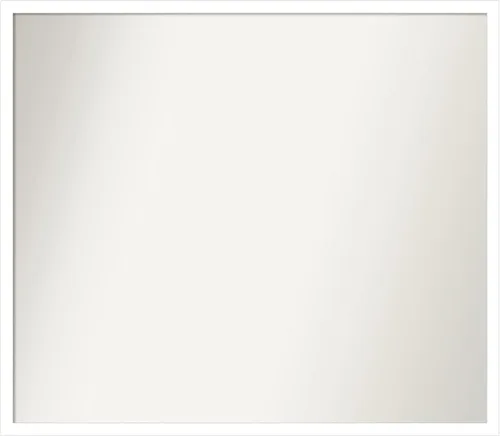 Miniatura 505 de Amanti Art Espejo de baño blanco para sobre el fregadero, 32 x 45 pulgadas, espejo de tocador rectangular blanco esbelto, marco de madera moderno