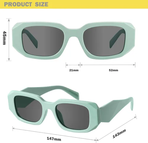 Miniatura 5 de mosanana Gafas de sol rectangulares de moda para mujeres y hombres