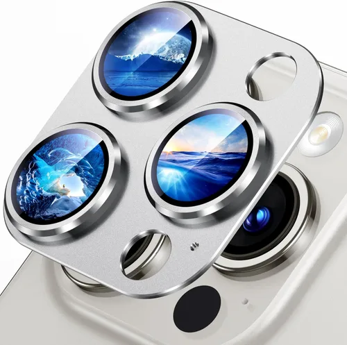 Miniatura 65 de Uyiton Compatible con iPhone 17 Pro Protector de Lente de Cámara - [No Fácil de Romper][Fuerte Adsorción][Compatible con Fundas] Cubierta de Titanio
