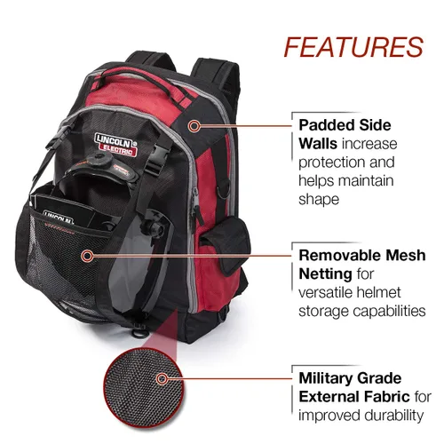 Miniatura 2 de Lincoln Electric Welders Mochila todo en uno Almacenamiento de herramientas, EPP y electrónicos Red de almacenamiento externa ajustable