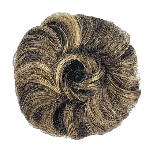 Miniatura 25 de HAIR COUTURE Avanti Moño desordenado - Pieza de extensión sintética instantánea, con pelo rizado ondulado postizo para mujeres
