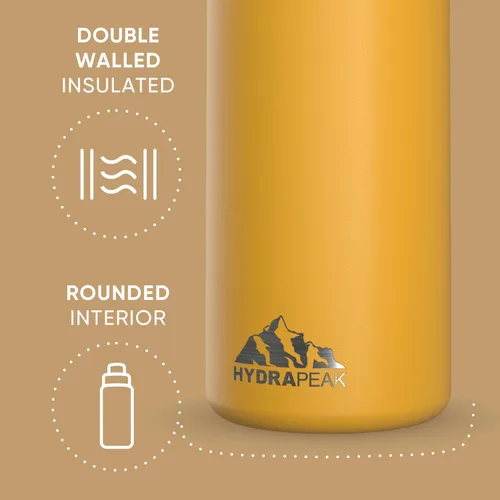 Miniatura 3 de Hydrapeak - Botella de agua de 32 onzas, con tapa Chug, reutilizable, de acero inoxidable, a prueba de fugas, aislamiento térmico al vacío de doble