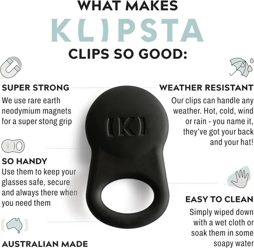 Miniatura 5 de SPEX Glasses Clips (2-pack) - Magnetic Glasses Holder for Clothes. Eyewear Strap Alternative, ID Badge Holder.