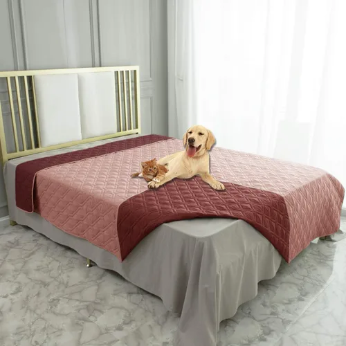Miniatura 124 de Ameritex Funda Impermeable para Cama de Perro Manta para Mascotas para Muebles Cama Sillón Sofá Reversible Azul marino+azul piedra