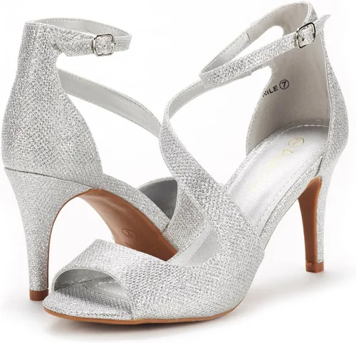 Miniatura 2 de Dream Pairs Nile Sandalias modernas de tacón tipo stiletto, con puntera abierta, para mujer