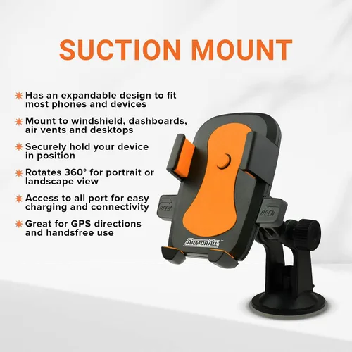 Miniatura 7 de Armor All AMK3-0117-BLK soporte universal para teléfono