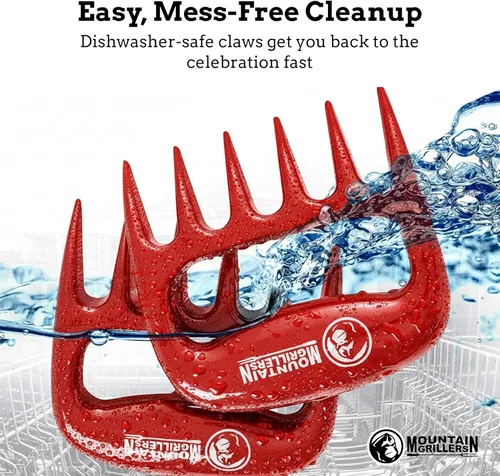Miniatura 5 de Mountain Grillers Paquete de 2 Garras Bear para Carne - Garras Desmenuzadoras de Carne Resistentes al Calor y Duraderas para Cerdo Desmenuzado