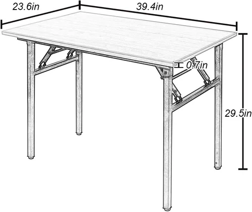 Miniatura 3 de LP-AC5YB-8040 - Escritorio pequeño de 31.4 pulgadas para espacio pequeño, mesa plegable pequeña, escritorio compacto, no necesita instalación