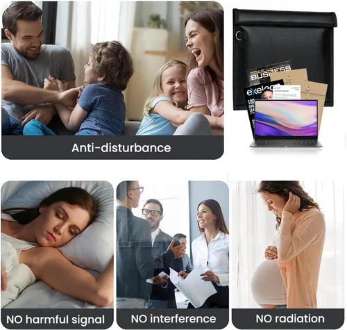 Miniatura 4 de Bolsas Faraday grandes para tablet, bolsa Faraday, evita piratería, seguimiento y NFC/WiFi/Bluetooth para teléfonos, llaveros