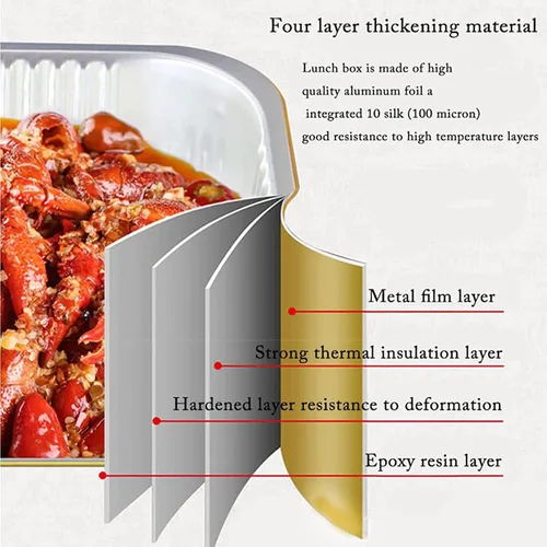 Miniatura 7 de Sartenes de papel de aluminio de SuiXinCook con tapas, 10 unidades, resistentes, 2 libras, sartén pequeña de papel de aluminio de 8.5"×6
