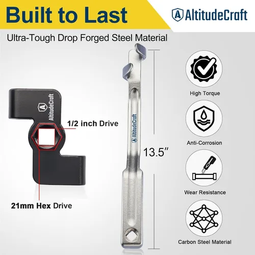 Miniatura 4 de Juego de extensor de llave y extensor de llave, unidad de 1/2 pulgada y extensión de llave de 13.5 pulgadas, llave de extensión