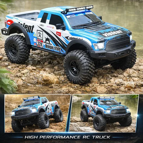 Miniatura 5 de RC Cars RC Crawler Escala 1/10 RTR Coche de Control Remoto 4WD 2.4GHz con Motor con Escobillas Todoterreno Racing Grado Hobby Modelo de Vehículo