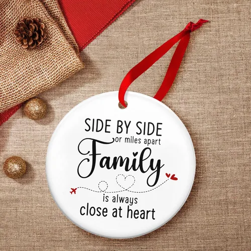 Miniatura 6 de Adornos navideños de cerámica para hombres y mujeres – Adornos de Navidad de cerámica 2025 para decoración de árboles, regalos de larga distancia