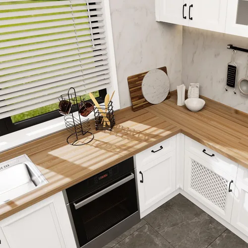 Miniatura 6 de CONSDAN Encimera de bloque de carnicero, 12 x 25 pulgadas, madera dura de arce macizo cultivada en Estados Unidos, para isla de cocina, lavandería