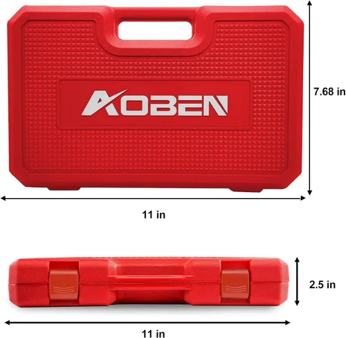 Miniatura 7 de AOBEN Juego de 64 llaves de vaso Torx Master y juego de llaves Torx externas, 1/4, 3/8, 1/2 pulgadas (E4-E24, T6-T70, TT6-TT70, TP8-TP60), acero S2