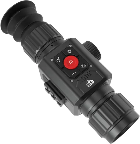 Miniatura 6 de GOYOJO Mira telescópica térmica de visión nocturna para caza, detección de largo alcance de 1.378 in/12 um, enfoque ajustable, imágenes HD, batería