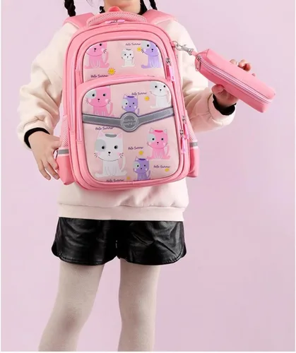 Miniatura 2 de Mochila Kawaii con bonitos accesorios para portátil de 14 pulgadas, mochila de viaje casual, bolsa estética para regalo de nuevo semestre, 01-rosa