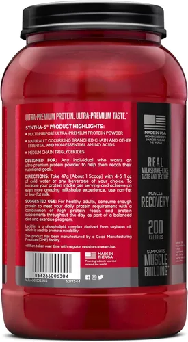 Miniatura 7 de BSN SYNTHA-6 - Proteína de suero en polvo, caseína micelar, polvo aislado de proteína de leche, galletas y crema, 28 porciones
